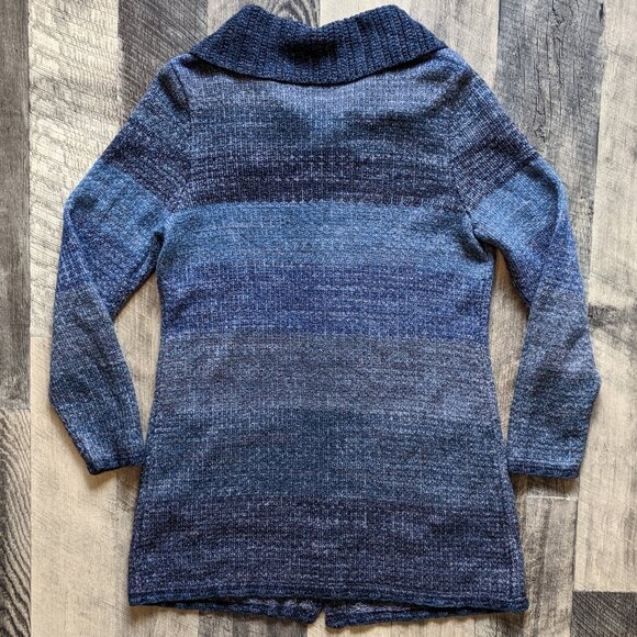 Peruvian Connection Cardigan Sweater Tunic Large Cotton Alpaca Wool - Picture 3 of 7